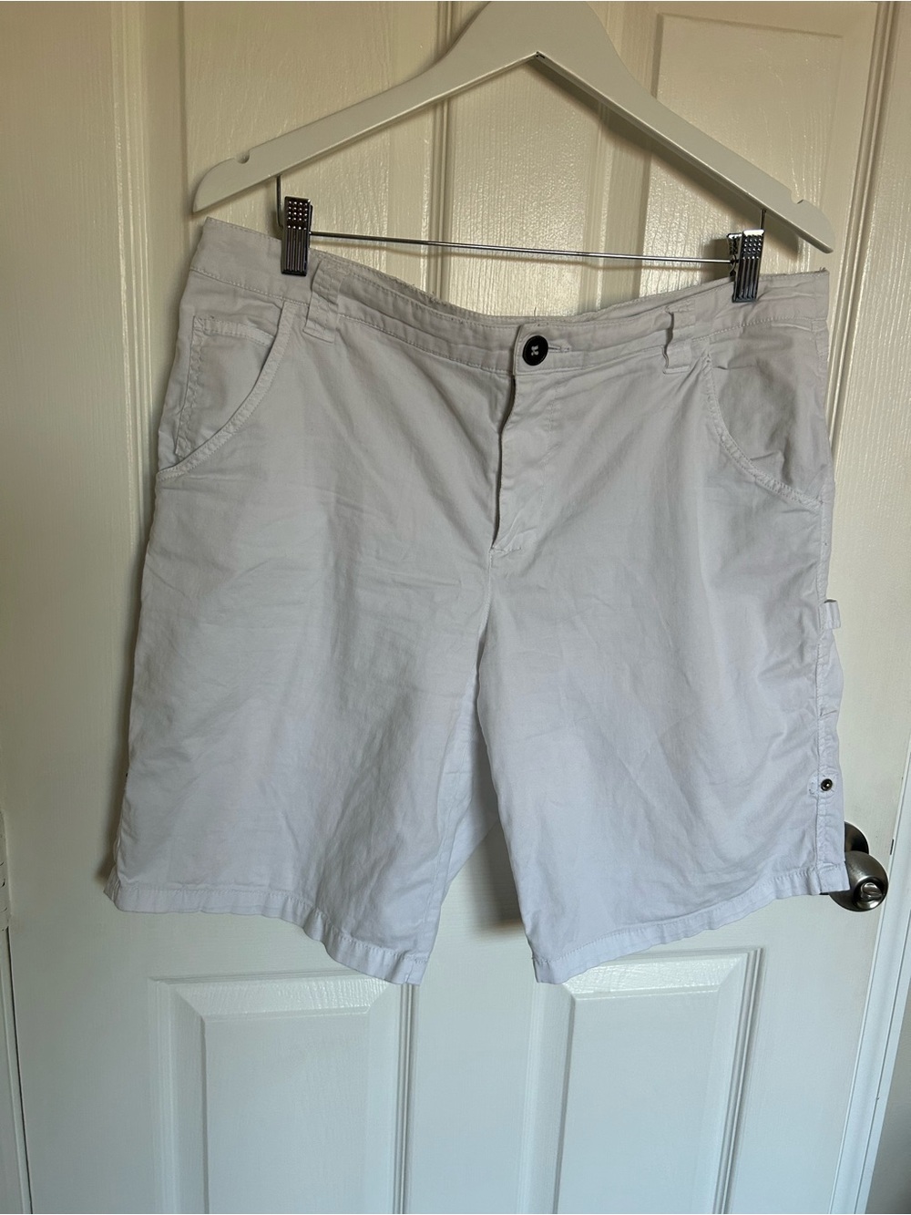 Women's White Hybrid Shorts - Lightweight Summer Staple
